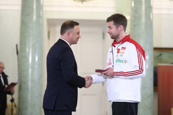 Prezydent Andrzej Duda i Michał Kubiak