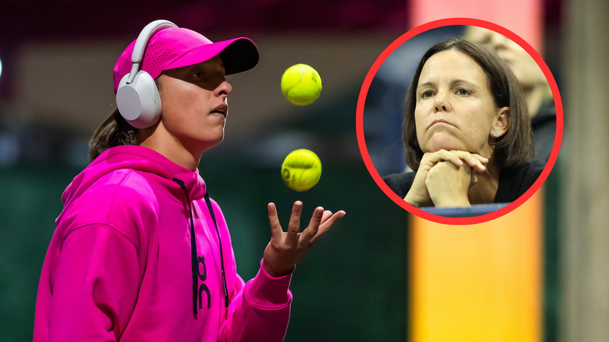 Iga Świątek i Lindsay Davenport