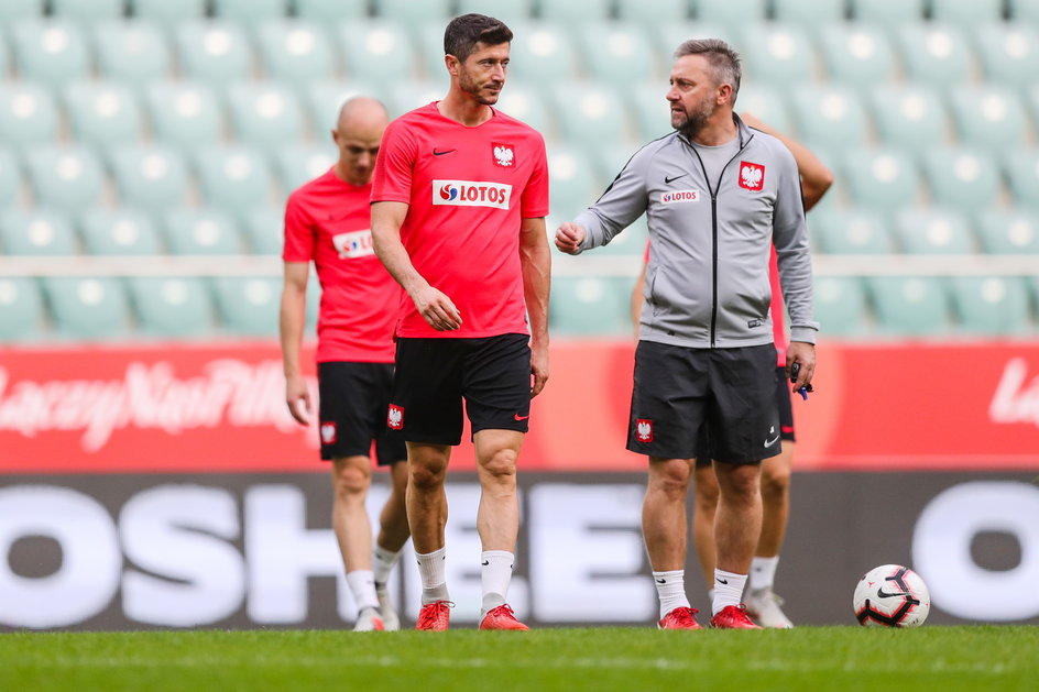 Jerzy Brzęczek i Robert Lewandowski