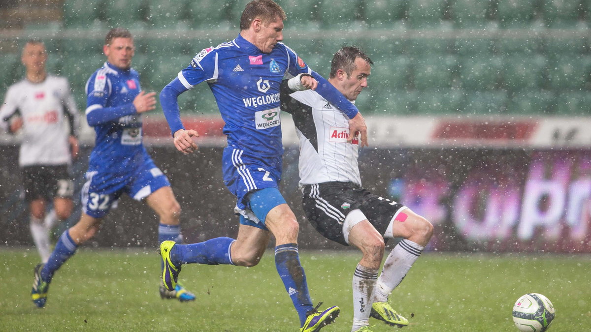 Mecz Legia - Ruch w śnieżycy