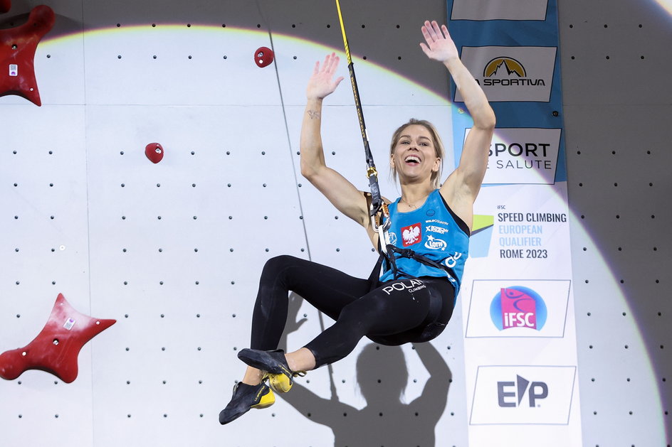 Aleksandra Mirosław podczas udanych dla niej kwalifikacji olimpijskich w Rzymie (2023)