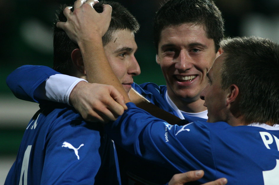 Semir Stilić, Robert Lewandowski i Sławomir Peszko w 2008 r.