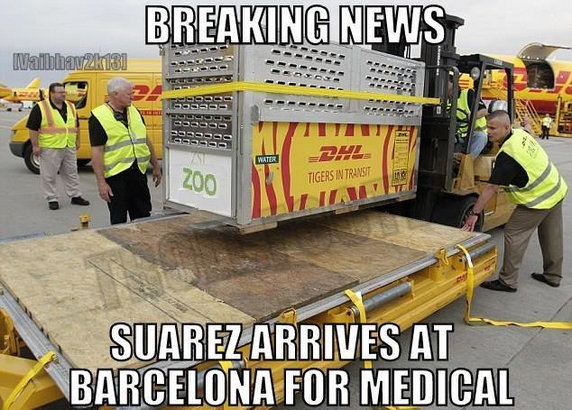 Luis Suarez w FC Barcelona - memy