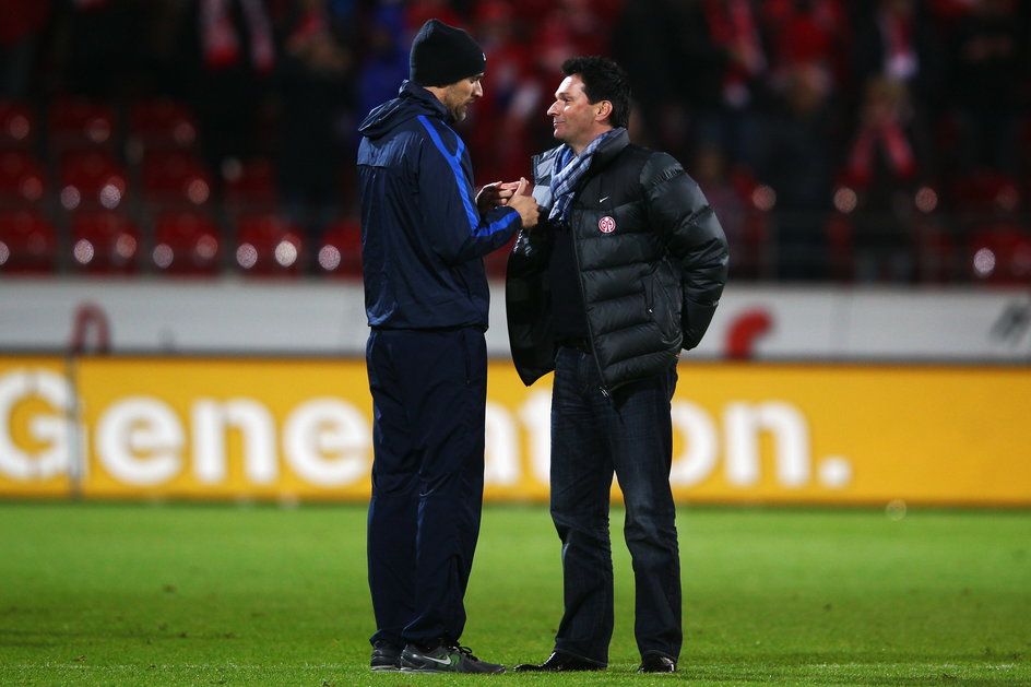 Thomas Tuchel i Christian Heidel w czasach wspólnej pracy w FSV Maizn