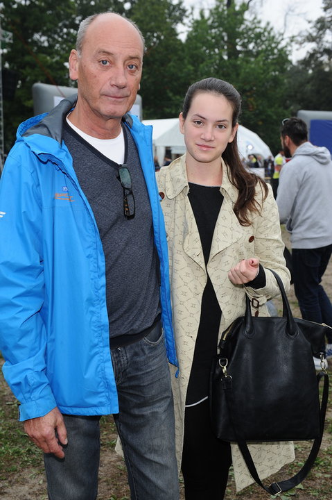  Dariusz Szpakowski z córką Gabrielą w 2014 r.