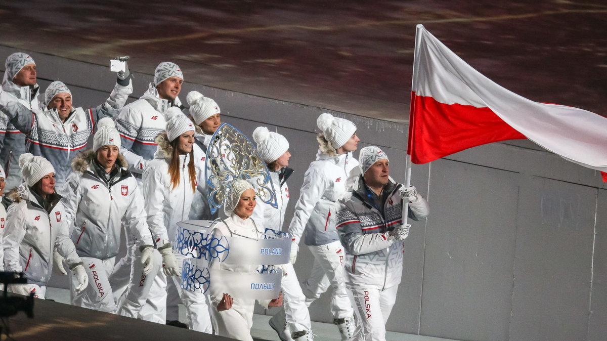 Reprezentacja Polski na igrzyskach olimpijskich w Soczi w 2014 r. Dawid Kupczyk jako chorąży