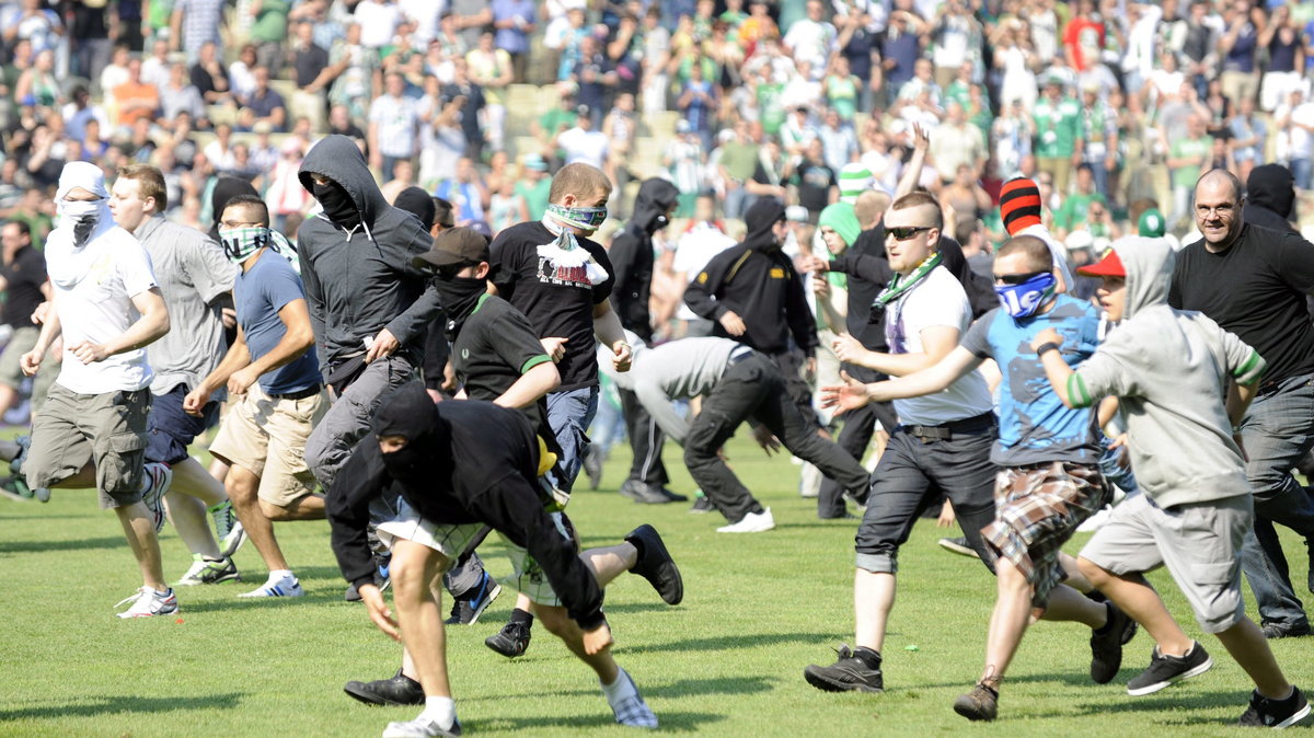 Kadr z meczu Rapid - Austria