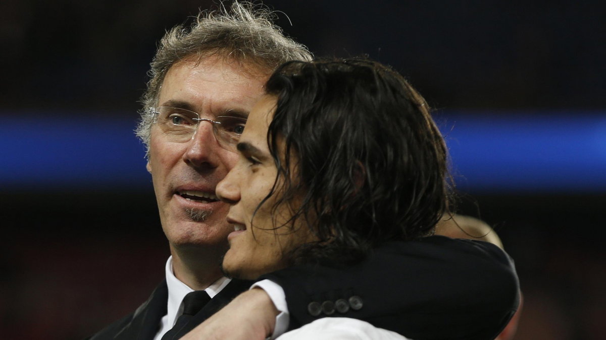 Laurent Blanc (L) i Edinson Cavani