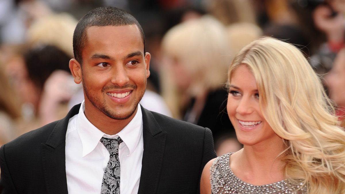 Theo Walcott z żoną Melanie