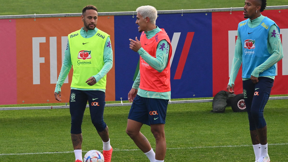Neymar na treningu reprezentacji Brazylii