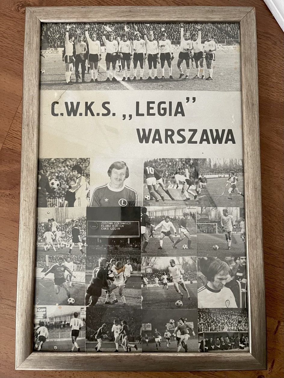 Plakat CWKS Legia Warszawa z Krzysztofem Sobieskim 