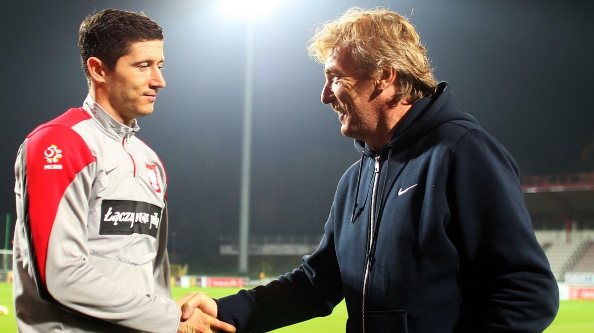 Robert Lewandowski i Zbigniew Boniek