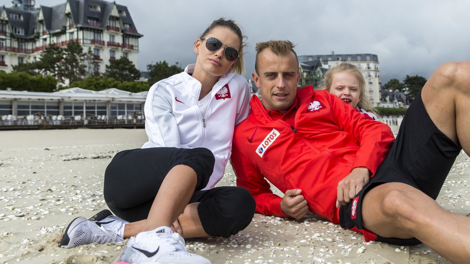 Kamil Grosicki, Dominika Grosicka i Maja Grosicka