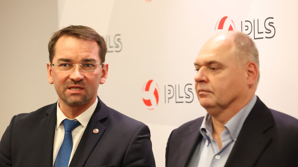 Sebastian Świderski — prezes Polskiego Związku Piłki Siatkowej i Artur Popko — prezes Polskiej Ligi Siatkówki