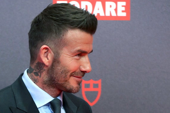 epa07536942 - SPAIN FASHION BECKHAM (David Beckham at promotional event for TUDOR watches)