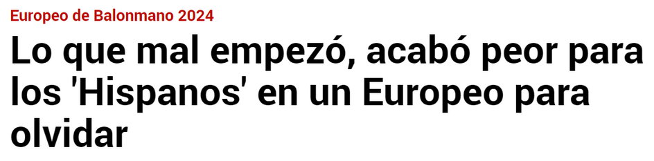 Hiszpańskie media o klęsce piłkarzy ręcznych