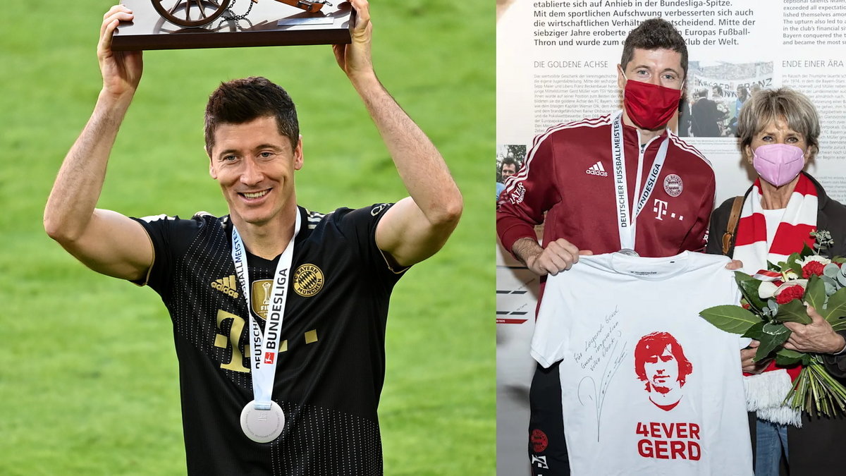 Robert Lewandowski i żona Gerda Muellera