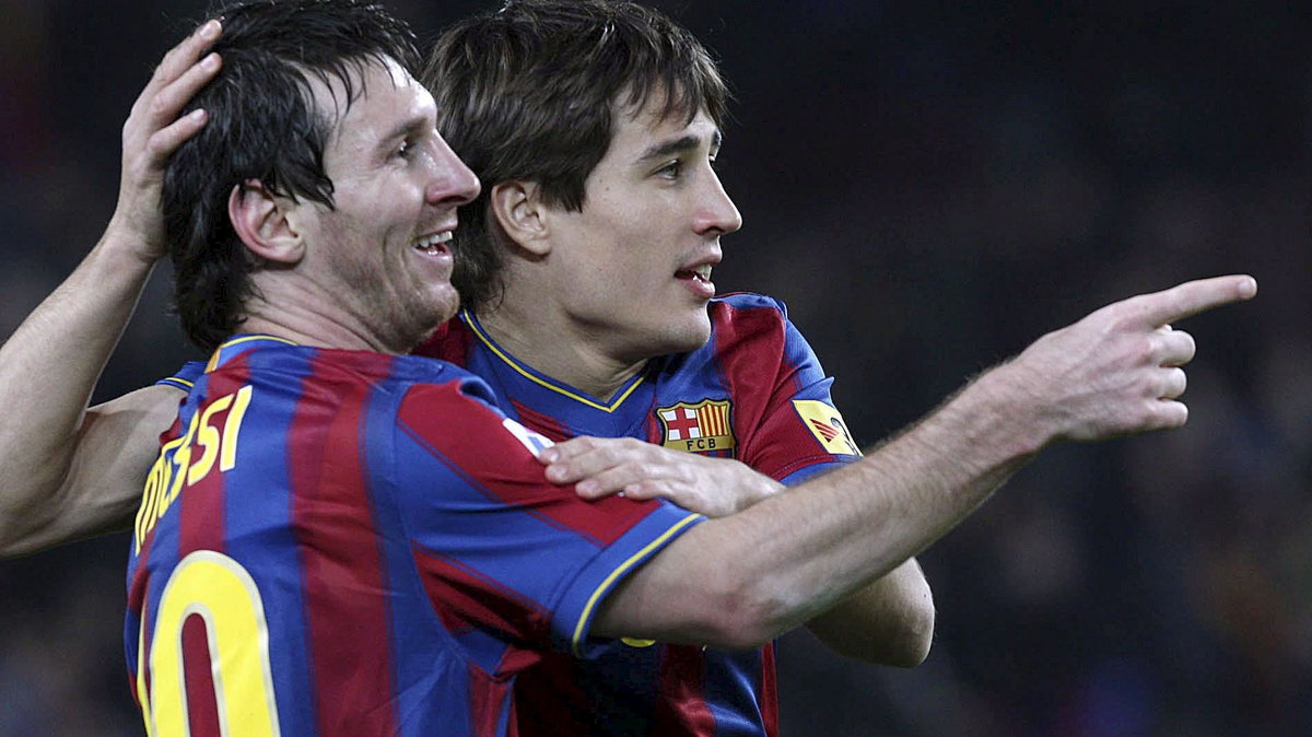 Leo Messi (L), Bojan Krkic (R)