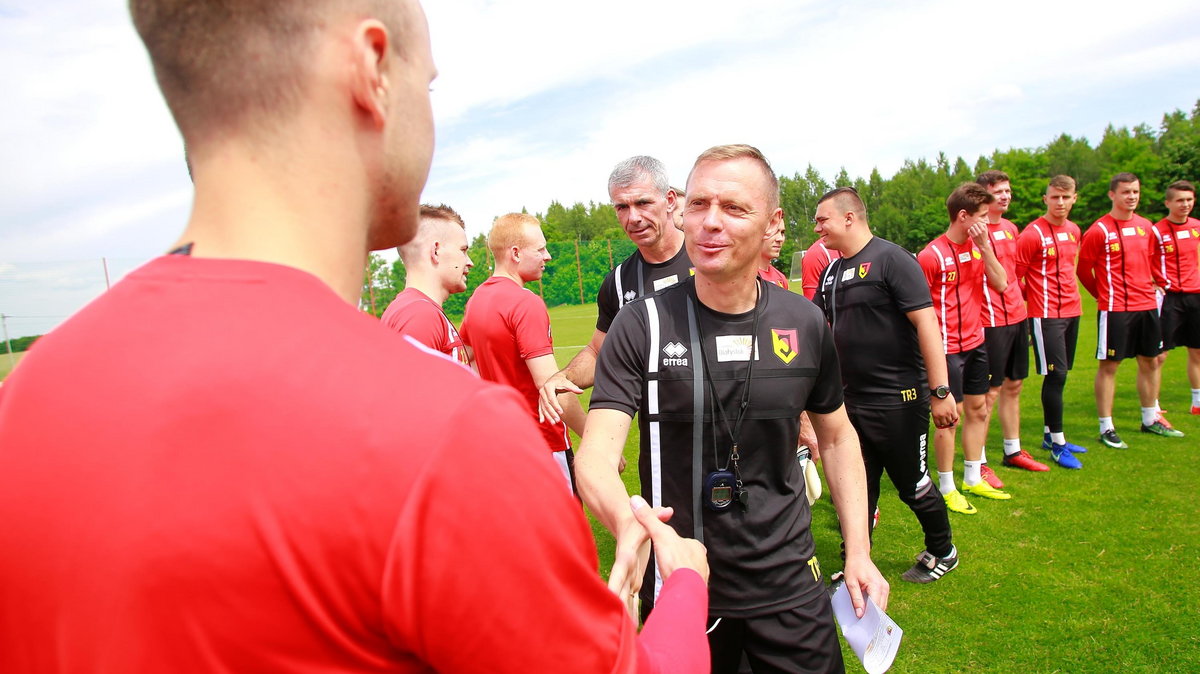 Jagiellonia Białystok pierwszy trening z nowym trenerem