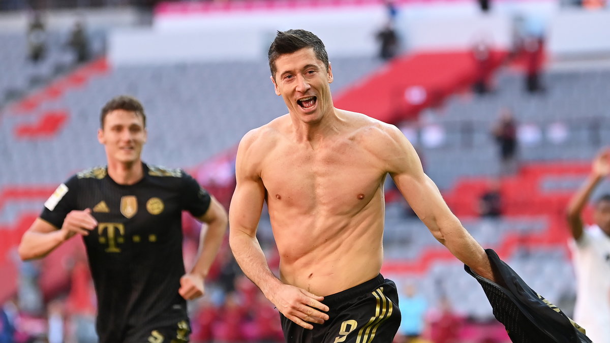 Robert Lewandowski po zdobyciu 41. bramki w lidze