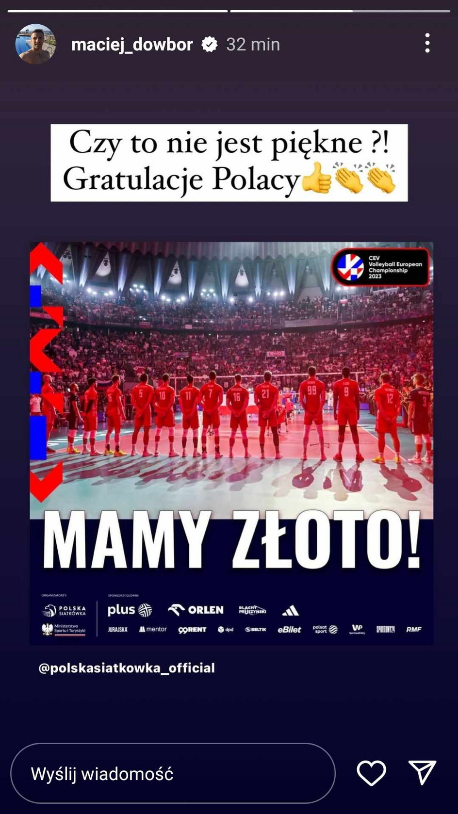 Znani gratulują polskim siatkarzom