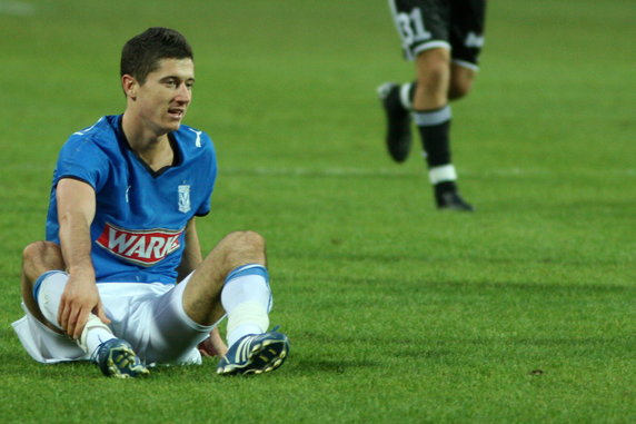 Robert Lewandowski w barwach Lecha Poznań (2008 r.)