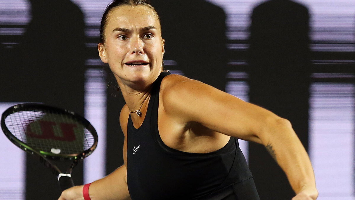 Aryna Sabalenka podczas turnieju WTA Finals w Cancun