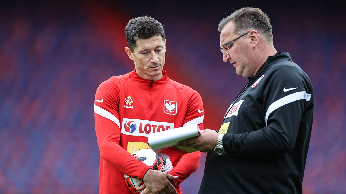 Robert Lewandowski i Czesław Michniewicz