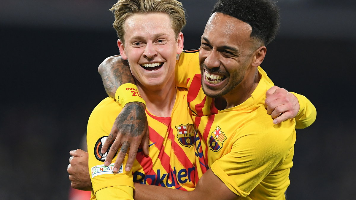 Frenkie de Jong (z lewej) i Pierre-Emerick Aubameyang