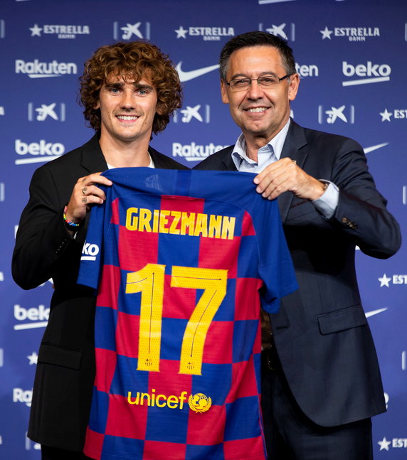 epa07717253 - SPAIN SOCCER BARCELONA (ANTOINE GRIEZMANN PRESENTED IN BARCELONA)