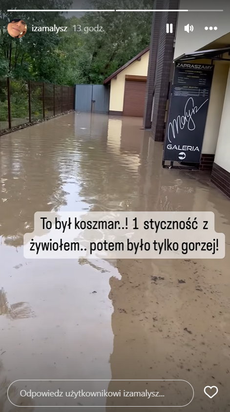 Izabela Małysz pokazała wideo z powodzi