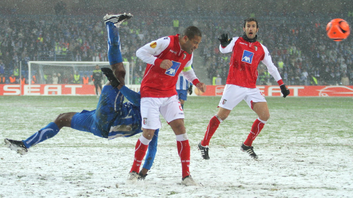 Kadr z meczu Lech Poznań - Sporting Braga