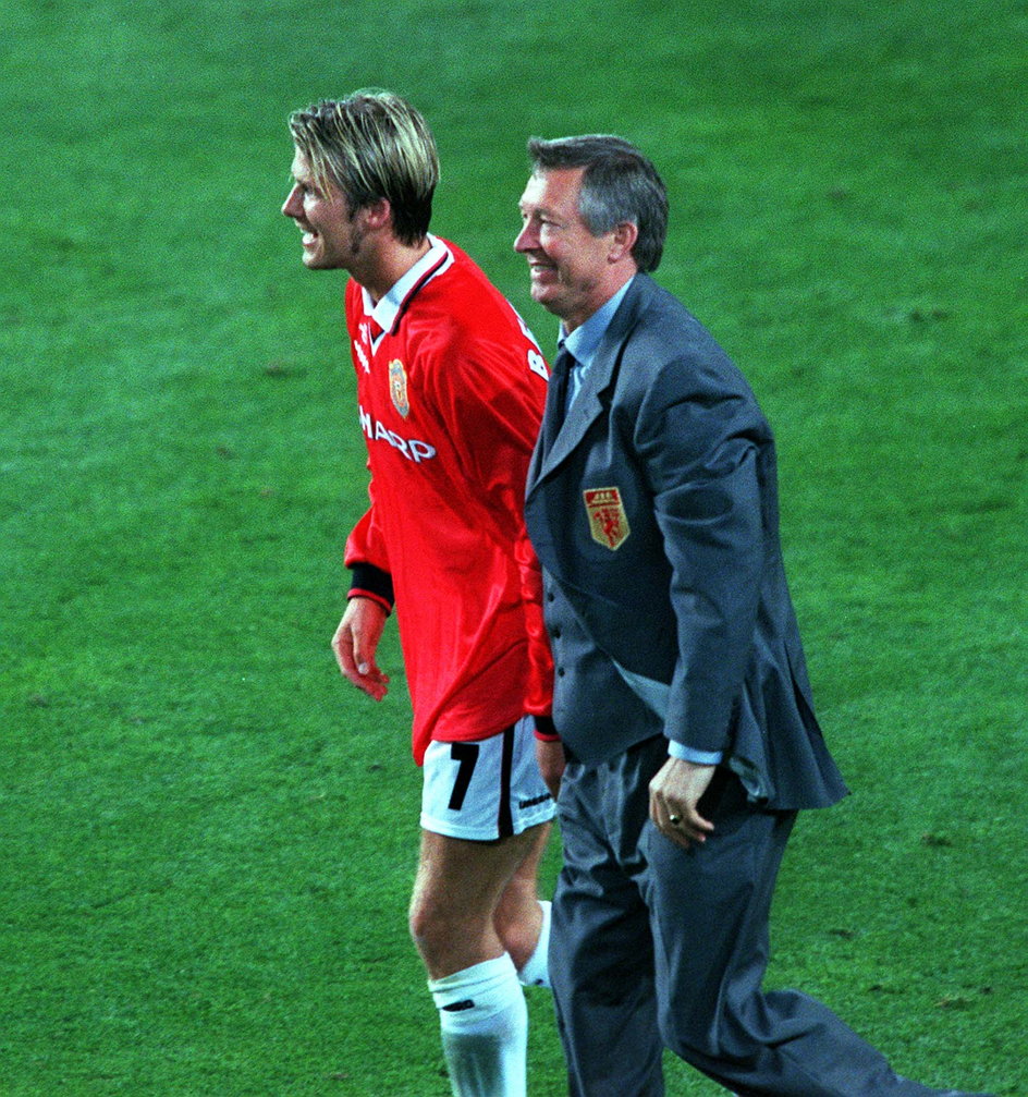 David Beckham i sir Alex Fergison