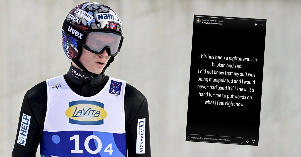 After the scandal in ski jumping, Marius Lindvik explains himself. He lost his medal