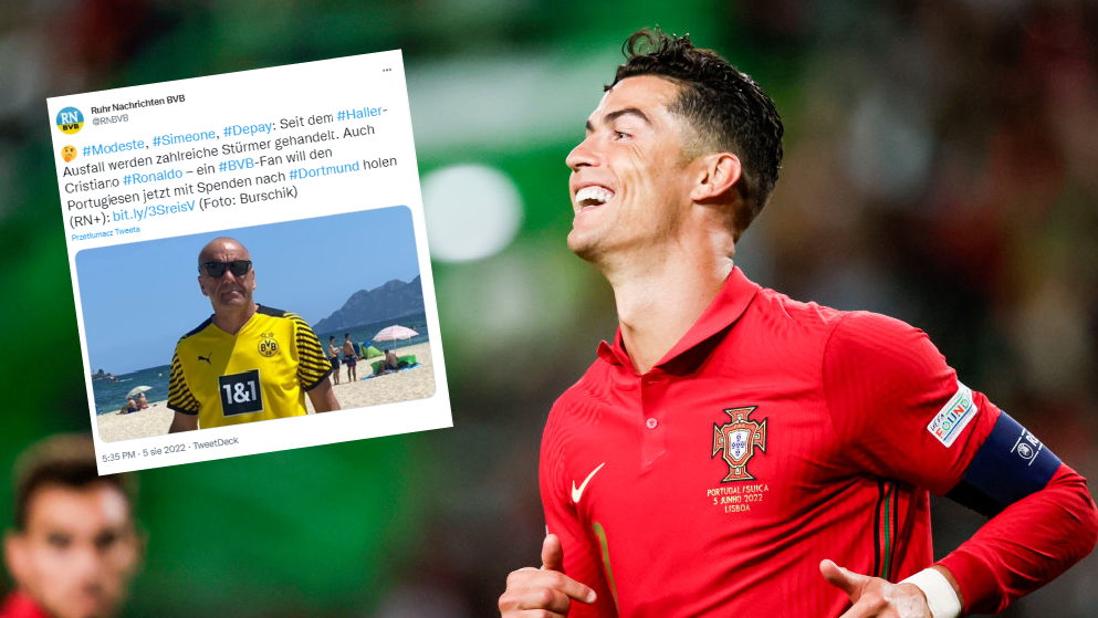 Kibice Borussii zbierają na Cristiano Ronaldo