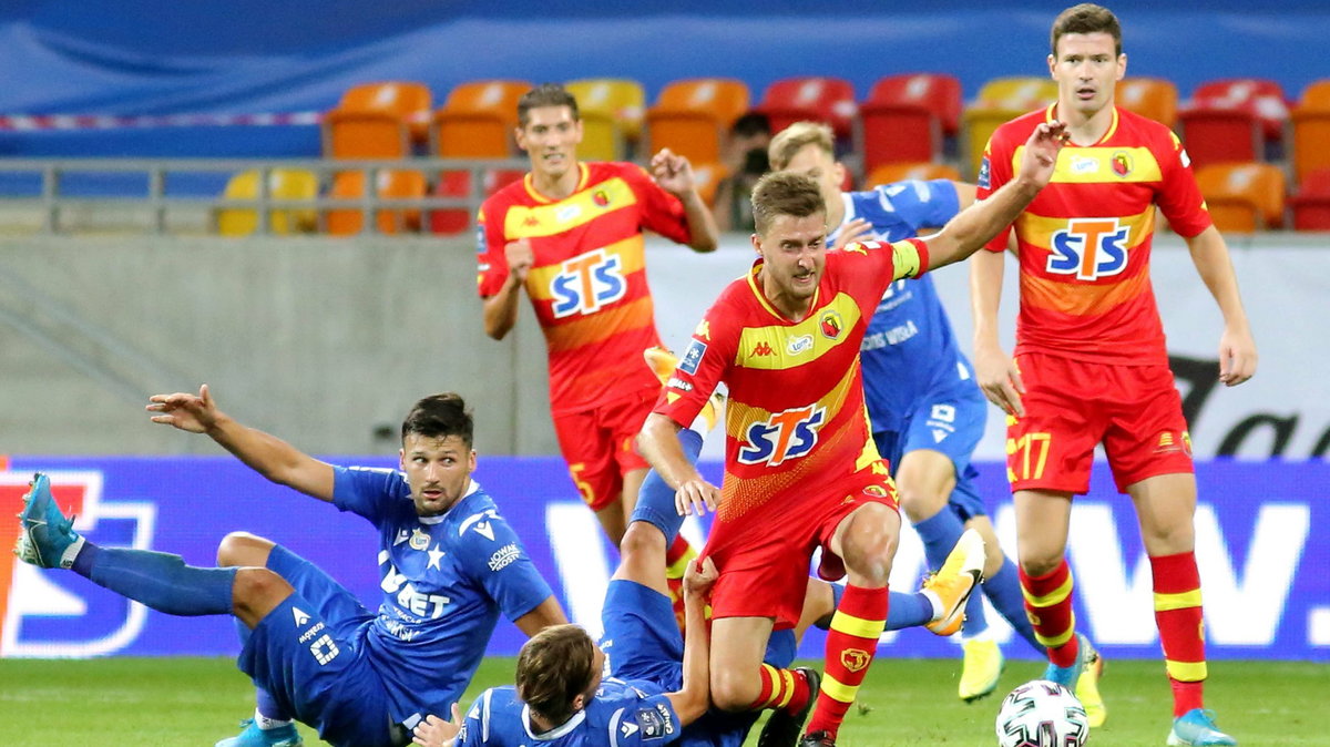 Pilka nozna. PKO Ekstraklasa. Jagiellonia Bialystok - Lech Poznan. 17.10.2020