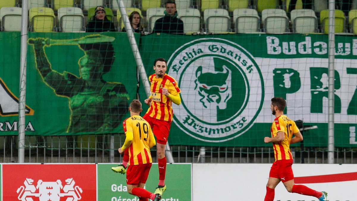 Pilka nozna. Ekstraklasa. Lechia Gdansk - Korona Kielce. 30.10.2017