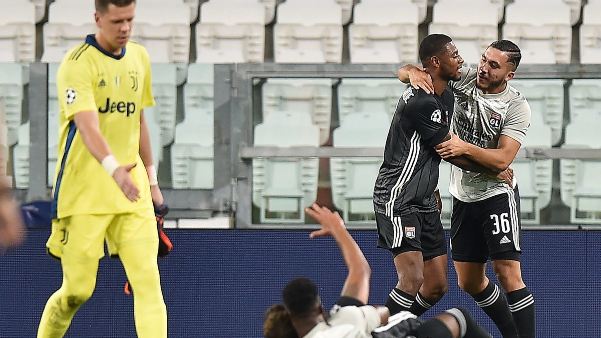 Wojciech Szczęsny w meczu z Olympique Lyon