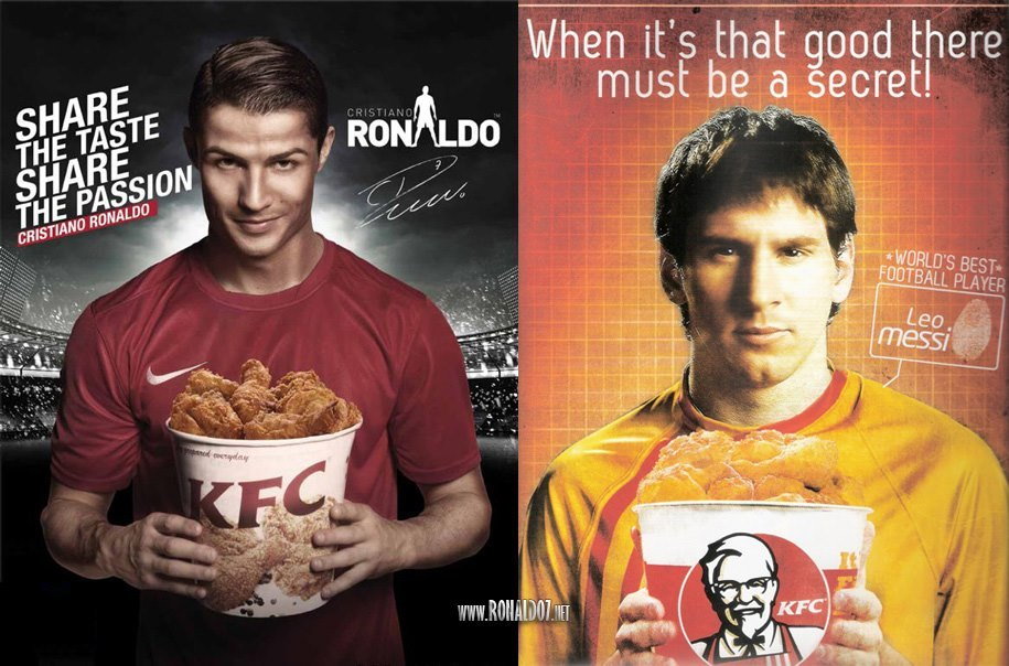 Cristiano Ronaldo i Lionel Messi dla KFC