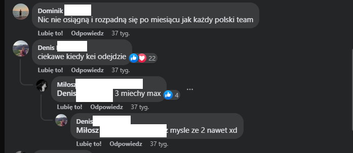 Nieprzychylne komentarze o 9INE