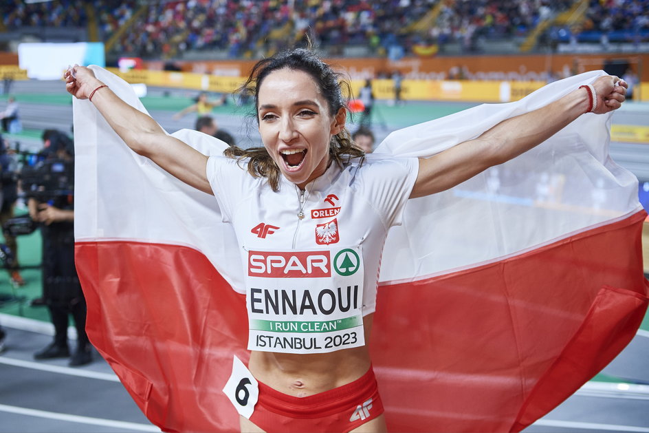 Sofia Ennaoui podczas HME 2023 w Stambule, gdzie zdobyła brąz na 1500 m