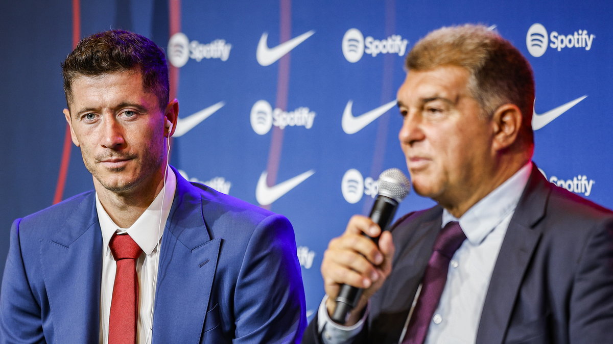 Robert Lewandowsk i Joan Laporta