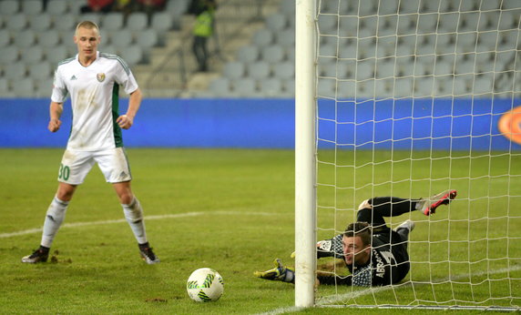 PIŁKA NOŻNA EKSTRAKLASA KORONA KIELCE - ŚLĄSK WROCŁAW (Kamil Dankowski i Mateusz Abramowicz)