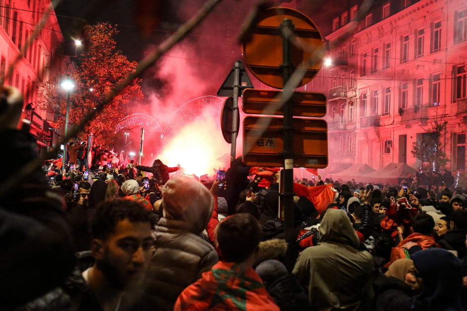 Zamieszki w Brukseli po meczu Maroko - Portugalia