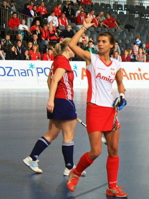 Natalia Wiśniewska zdobyła w meczu z Białorusią 3 bramki, fot. zdjęcie własne
