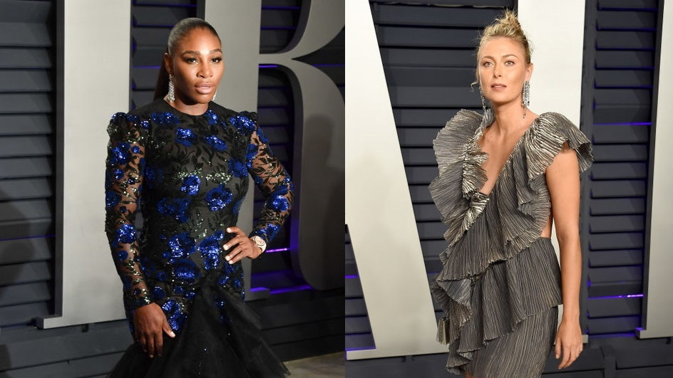 Serena Williams i Maria Szarapowa na Vanity Fair Oscar Party