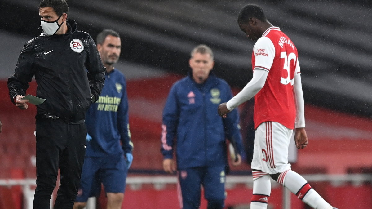 Edward Nketiah po czerwonej kartce w meczu z Leicester City