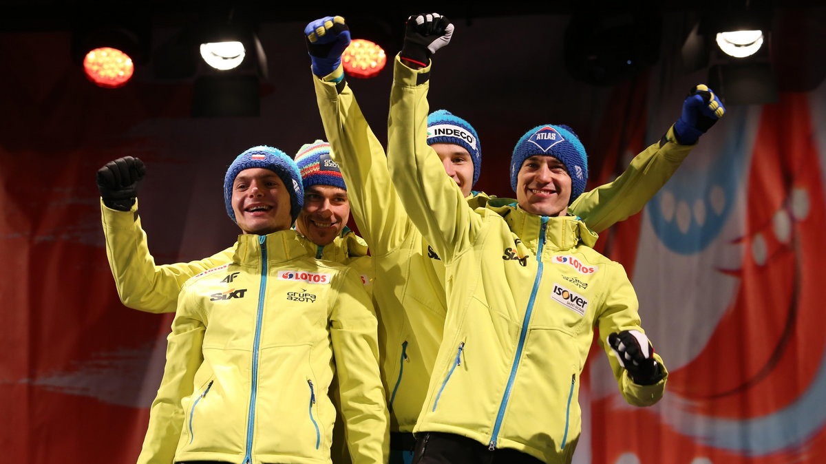 Jan Ziobro, Piotr Żyła, Klemens Murańka i Kamil Stoch