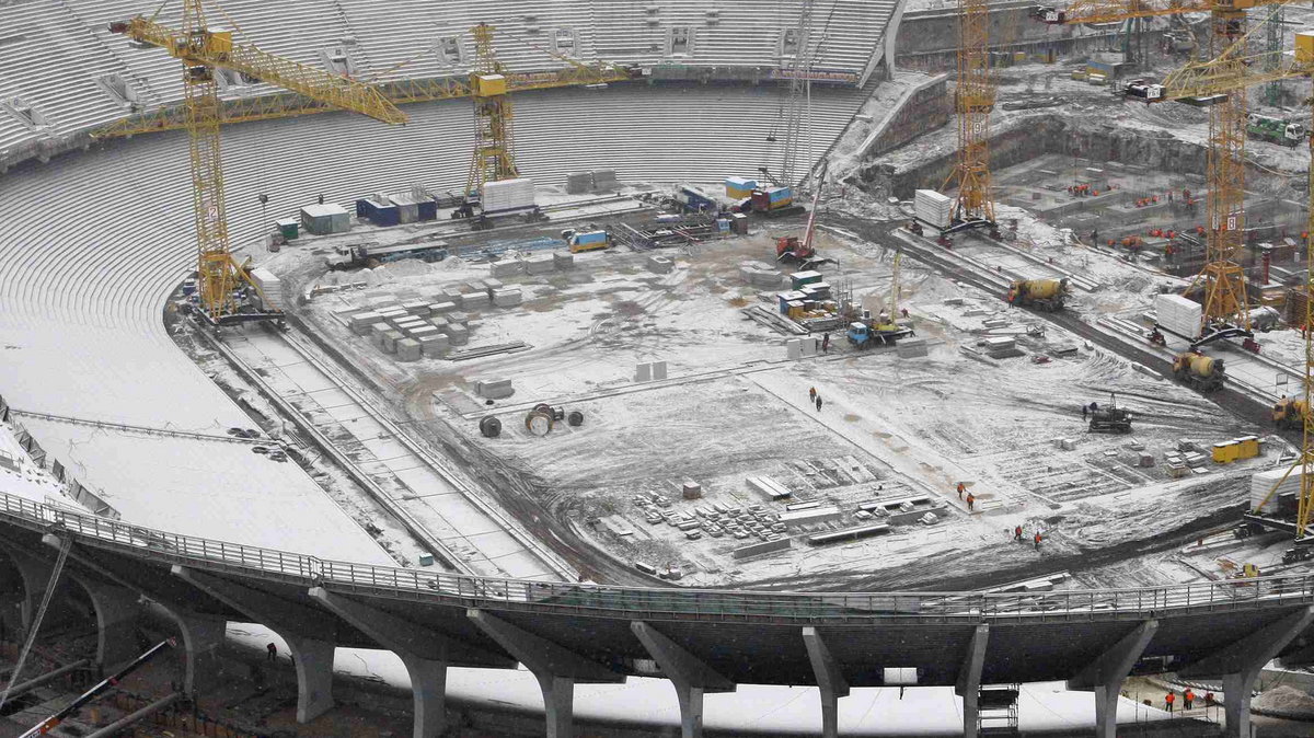 Budowa stadionu w Kijowie