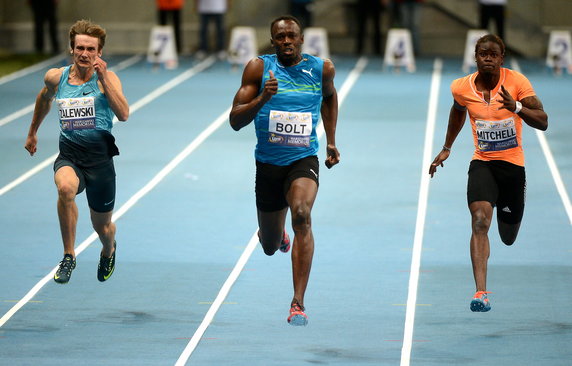 Usain Bolt (w środku)